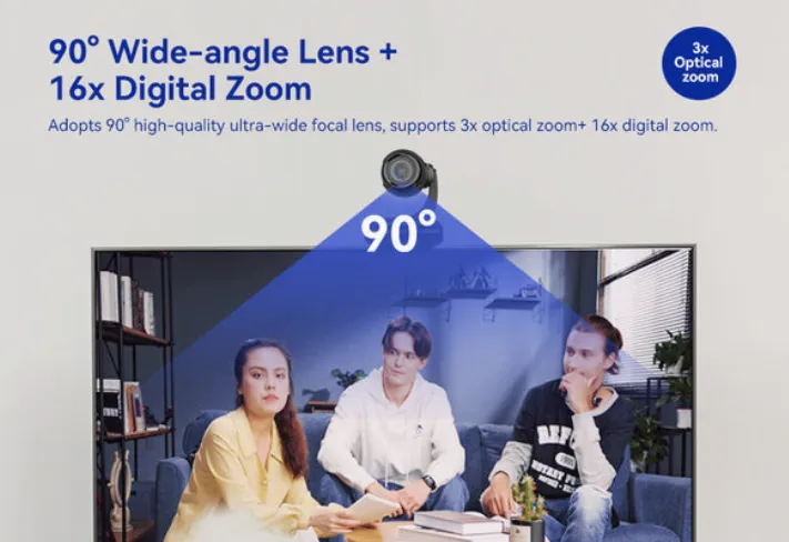 90° Wide-Angle Lens Camera