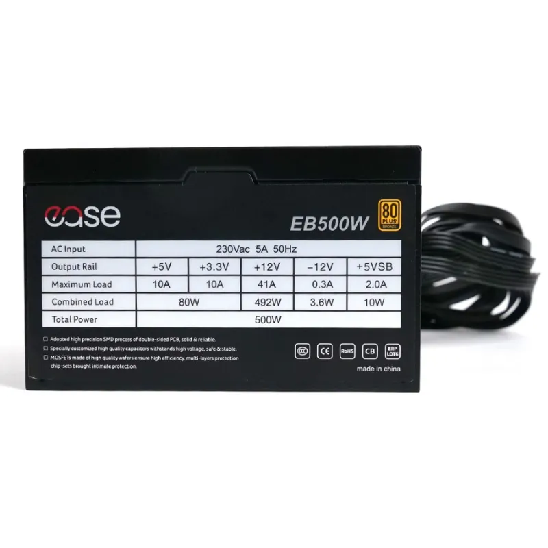 Ease EB500W Plus Bronze Power Supply - Image 4