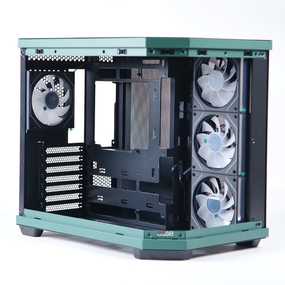 Ease EC124B Pro Case supporting 360mm AIO Liquid Cooler and 280mm Side Radiator