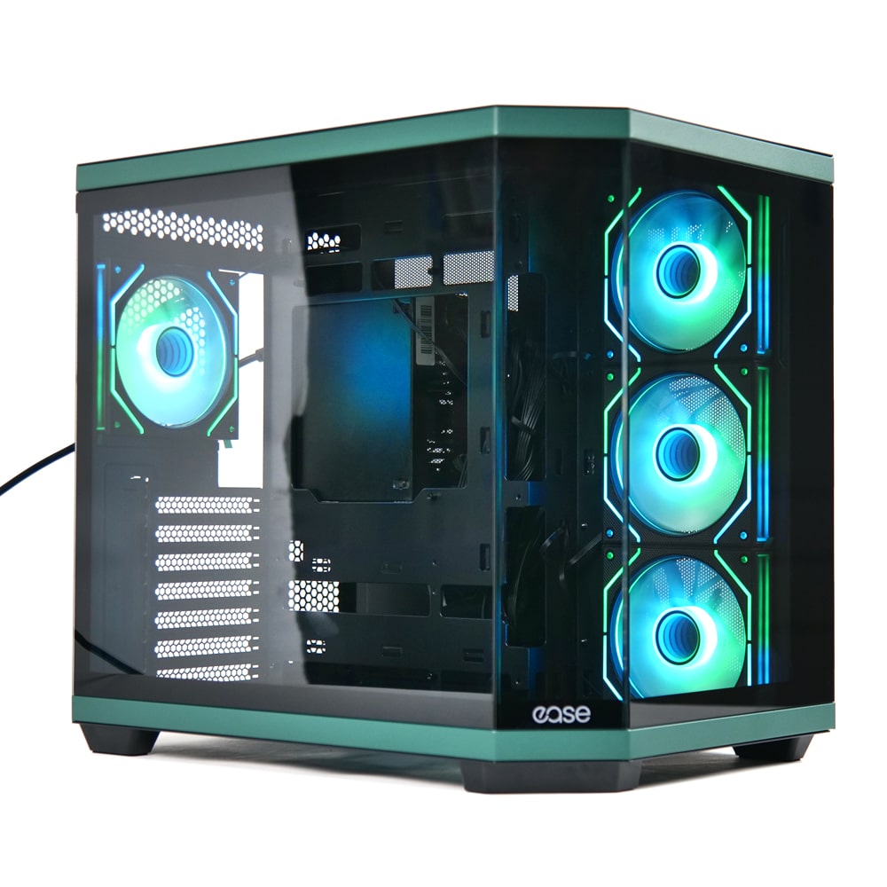 Ease EC124B Pro Case supporting 360mm AIO Liquid Cooler and 280mm Side Radiator