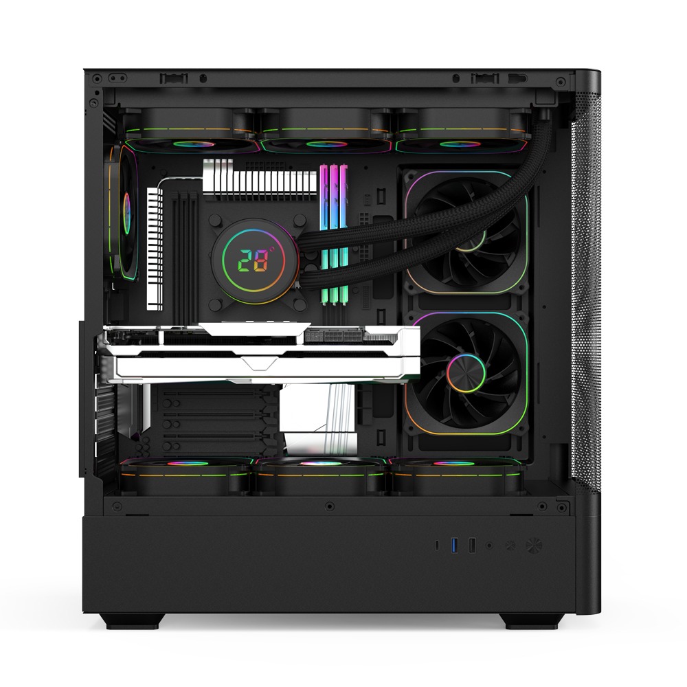 Ease EC123BM Panoramic Mesh ATX Gaming Case With Three ARGB Fans - Image 5