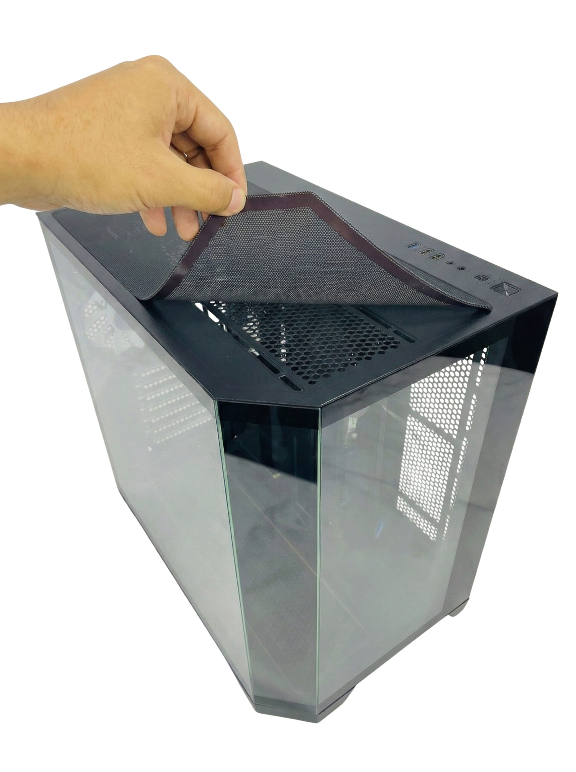 Ease EC124IF Pro Panoramic ATX Gaming Case with Mesh Top & one ARGB Fan - Image 4